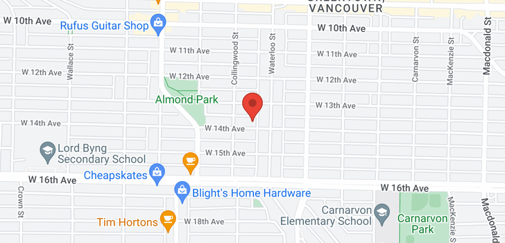 map of 3435 W 14TH AVENUE
